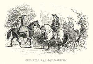 Cromwell og Fox mødes (kobberstik)