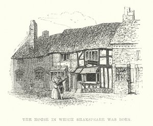 Huset, hvor Shakspeare blev født (kobberstik)