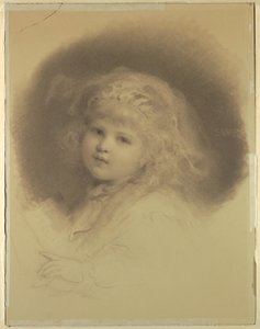 Portræt af en ung pige af Samuel Worcester Rowse