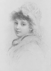 Portræt af en ung kvinde. af Samuel Worcester Rowse
