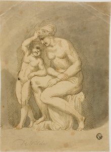 Venus og Amor af Samuel de Wilde