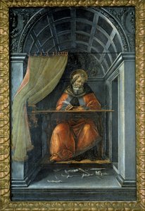 Sankt Augustin i sin celle af Sandro (1444/5-1510) Botticelli