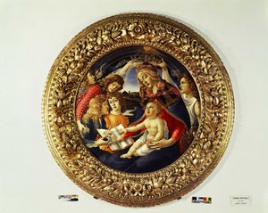 Madonna del Magnificat og fem engle (tondo) - 1481-1483 af Sandro Botticelli