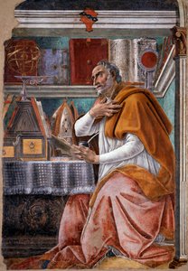 Saint Augustine (fresko af Sandro Botticelli
