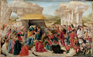 Magiernes tilbedelse (ufærdigt maleri, ca. 1500) af Sandro Botticelli