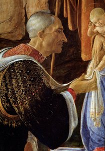 Magiernes tilbedelse, detalje af Cosimo de