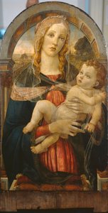 Jomfruen og Barnet af Sandro (after) Botticelli