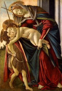 Madonnaen og barnet med spædbarnet St. John ca. 1490 (tempera)
