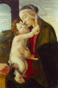 Jomfruen og barnet, c1480-1500. Kunstnere: Sandro Botticelli, Ukendt. af Sandro Botticelli