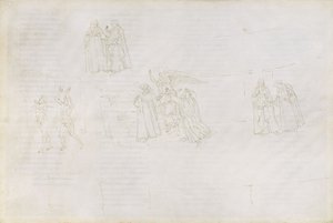 Tegninger til Dantes »Den Guddommelige Komedie« (Purgatorio 17) af Sandro Botticelli