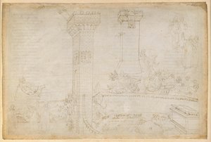 La Divina Commedia, Inferno VIII. Vergil og Dante i helvedets femte kreds: De hidsige ved Styx; foran portene til byen Dis af Sandro Botticelli