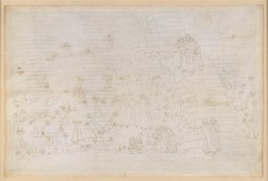 La Divina Commedia, Inferno XIX. Vergil og Dante i helvedets ottende kreds (Malebolge), 3. bolgia: Korrupte kirkelige embedsmænd, straffen for simonisterne af Sandro Botticelli