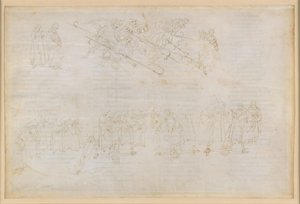 La Divina Commedia, Inferno XXIII. Vergil og Dante i helvedets ottende kreds (Malebolge), 6. bolgia: Straffen for hyklerne af Sandro Botticelli