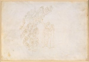 La Divina Commedia, Paradiso III. Den første planetsfære (månehimlen): Fremtræden af de sjæle, der engang blev forhindret i at indfri et løfte; Dantes samtale med Piccarda Donati af Sandro Botticelli