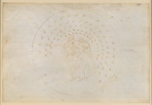 La Divina Commedia, Paradiso VIII. Den tredje planetsfære (Venus’ himmel): De elskendes rige; Karl Martells sjæl klager over sin familie og forklarer Dante årsagerne til menneskenes forskellighed af Sandro Botticelli
