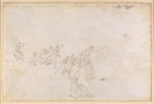 La Divina Commedia, Purgatorio II. Forpurgatorium, Ø-ringen: Sjælernes ankomst; samtale med Casella af Sandro Botticelli