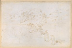 La Divina Commedia, Purgatorio XIX. Opstigningen til den femte ring i Purgatoriet: Dantes drøm om Siren; de grådige og de ødseles bod; samtale med Hadrian V. af Sandro Botticelli