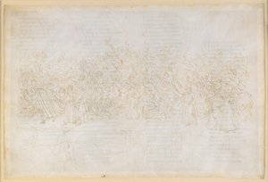 La Divina Commedia, Purgatorio XXVI. Purgatoriets syvende ring: De lystfuldes bod; Dantes samtale med Guido Guinizelli af Sandro Botticelli