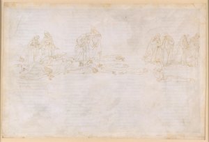 La Divina Commedia, Purgatorio XX. Purgatoriets femte ring: De grådige og de ødsle menneskers bod; samtale med Hugo Capet af Sandro Botticelli
