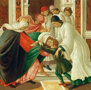 Lev og. Mirakler d. St. Zenobius (oprejse de døde) af Sandro Botticelli