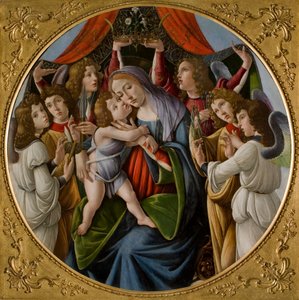 Madonna og barn med seks engle, ca. 1500. af Sandro Botticelli