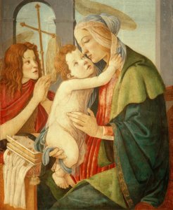 Madonna med barn og Johannesknaben af Sandro Botticelli
