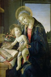 Madonna of the Book (Tempera og olie på træpanel) ca. 1480-81