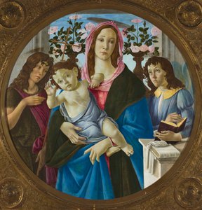 Madonna med Barnet, Johannes Døberen og en engel af Sandro Botticelli