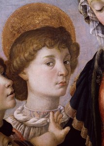 St. John fra Jomfruen og Barnet (tempera på træ)