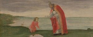 The Vision of St. Augustine fra St. Barnabas altertavle, ca. 1488 (tempera på panel) af Sandro Botticelli