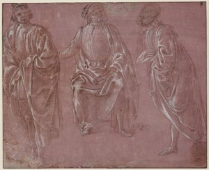 Tre klædte figurer af Sandro Botticelli