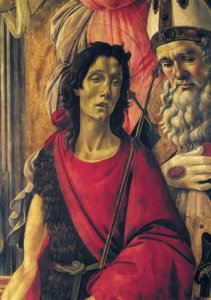 Madonna troner med barnet, engle og helgener af Sandro Botticelli