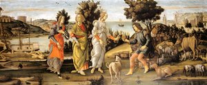 Dommen over Paris af Sandro Botticelli and workshop