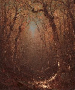 Efterår, en skovsti af Sanford Robinson Gifford