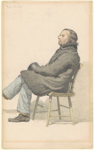 Mand siddende i Hitchcock stol af Sanford Robinson Gifford