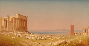Ruinerne af Parthenon, 1880. af Sanford Robinson Gifford