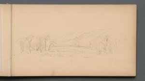 Skitsebog, side 06: "Gorham" (Maine) af Sanford Robinson Gifford
