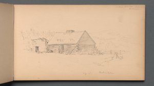 Skitsebog, side 14: Berlin Falls 2. september 1859. af Sanford Robinson Gifford