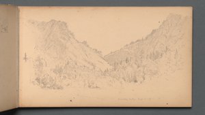 Skitsebog, side 18: Dixville Notch, 4. september, 89. 1859. af Sanford Robinson Gifford