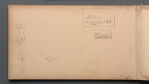 Skitsebog, side 37: Maine Landscape Vignittes, 1859. af Sanford Robinson Gifford