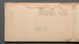 Skitsebog, side 39: Maine Landscape Vignittes, 1859. af Sanford Robinson Gifford