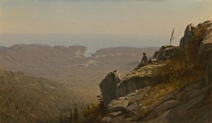 Kunstneren skitserer ved Mount Desert, Maine, 1864-1865. af Sanford Robinson Gifford