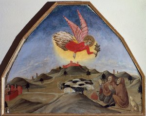 Meddelelse til hyrder, af Sano di Pietro (1406-1481)