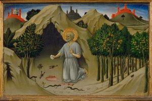 Sankt Hieronymus angrende ... af Sano di also Ansano di Pietro di Mencio Pietro
