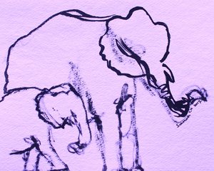 Abstrakt elefantfamilie af Santhosh ch