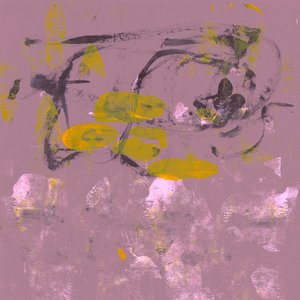 Abstrakte mauve- og guldstrøg af Santhosh ch