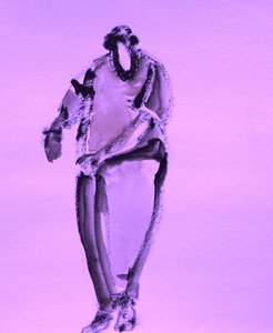 Abstrakt lilla figur