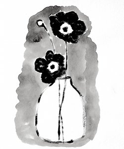 Mørke blomster i en vase af Santhosh ch