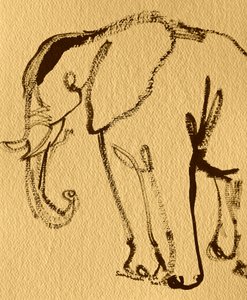 Elegant elefanttegning af Santhosh ch