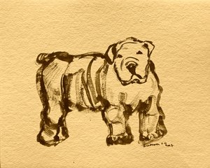 Udtryksfuld bulldogskitse af Santhosh ch